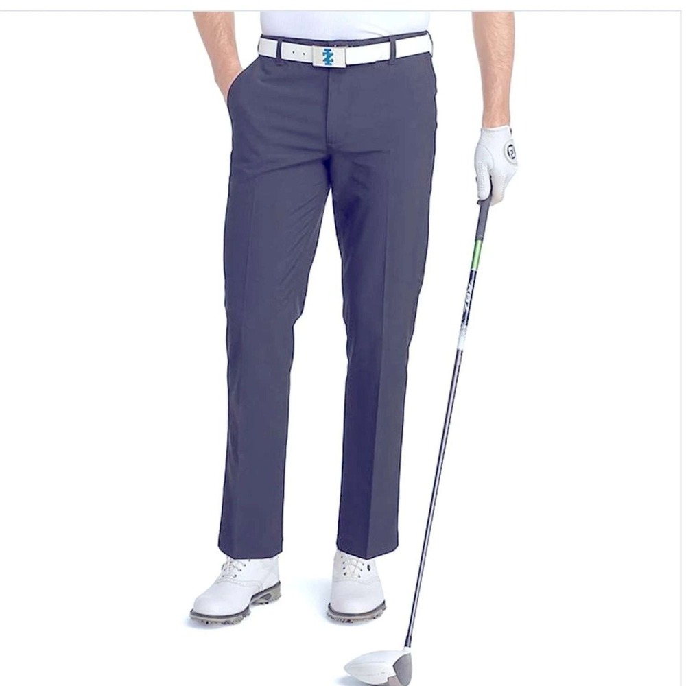 IZOD GOLF Slim Fit Performance Pants Men's 38/32 Navy Polyester Casual